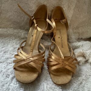 Ballroom shoes gold